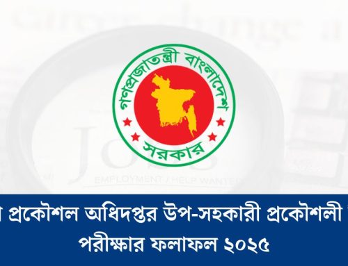 শিক্ষা প্রকৌশল অধিদপ্তর উপ-সহকারী প্রকৌশলী প্রিলি পরীক্ষার ফলাফল ২০২৫
